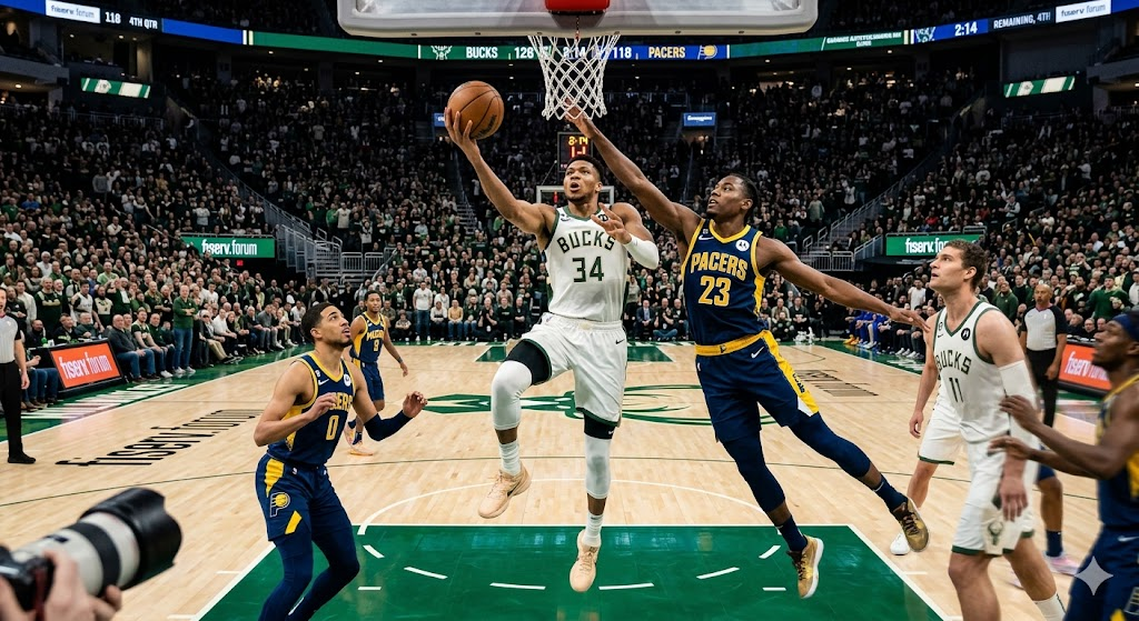 Milwaukee Bucks vs Pacers Match Player Stats