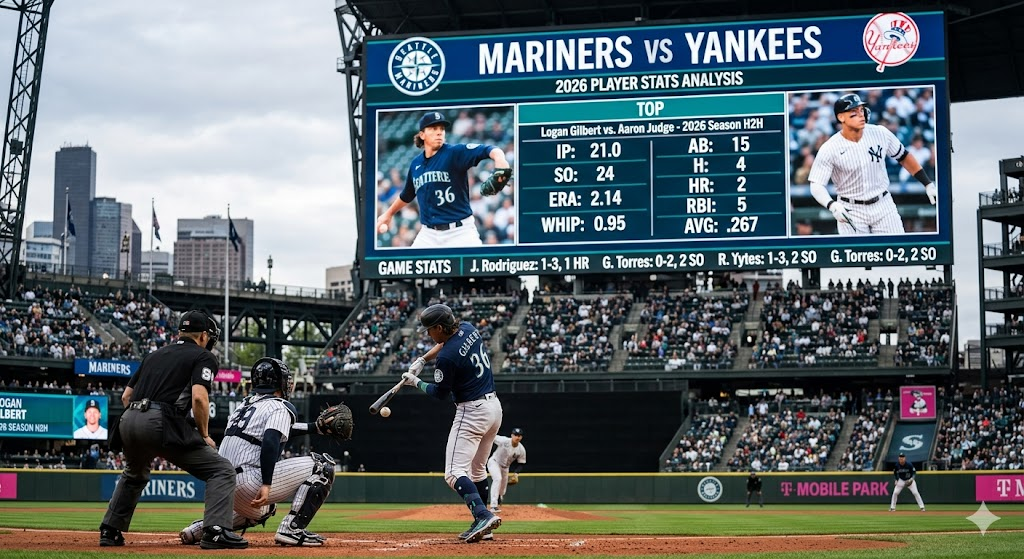 Seattle Mariners vs New York Yankees Match Player Stats